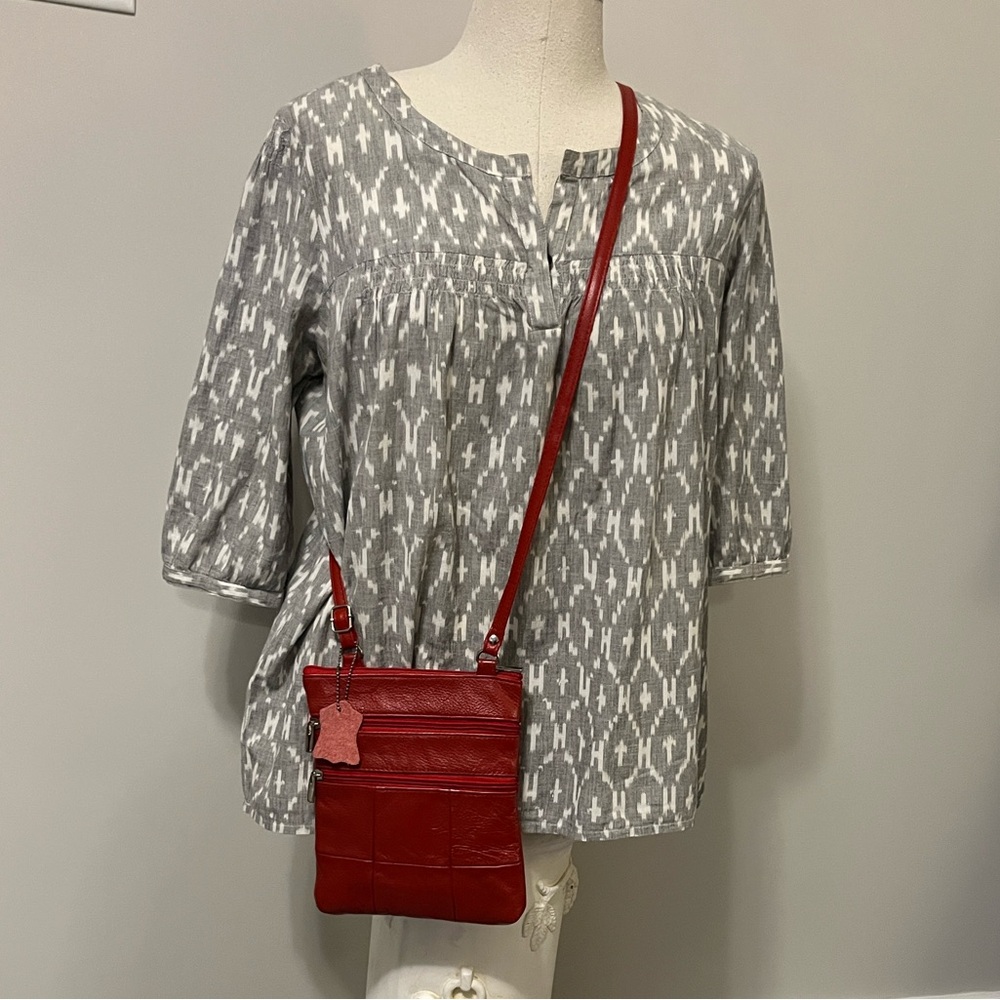Red Leather Crossbody Bag